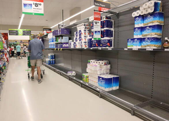 Coronavirus in Australien, Hamsterkäufe in Brisbane