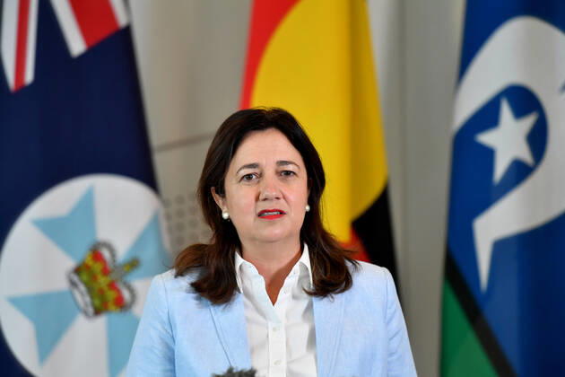 Coronavirus in Australien, Queensland Premier Annastacia Palaszczuk Pressekonferenz in Brisbane