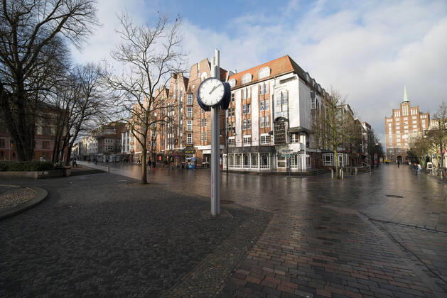 Coronavirus in Mecklenburg-Vorpommern, Eindrücke vom Lockdown in Rostock