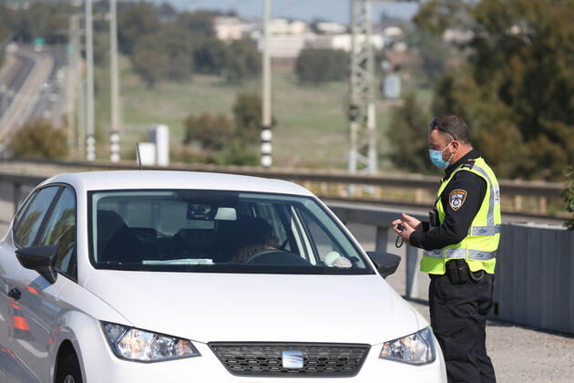 Coronavirus in Israel, Polizeikontrollen bei Tiberias