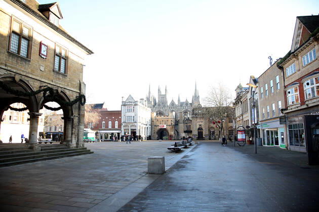 Coronavirus in Großbritannien, Eindrücke vom Lockdown in Peterborough