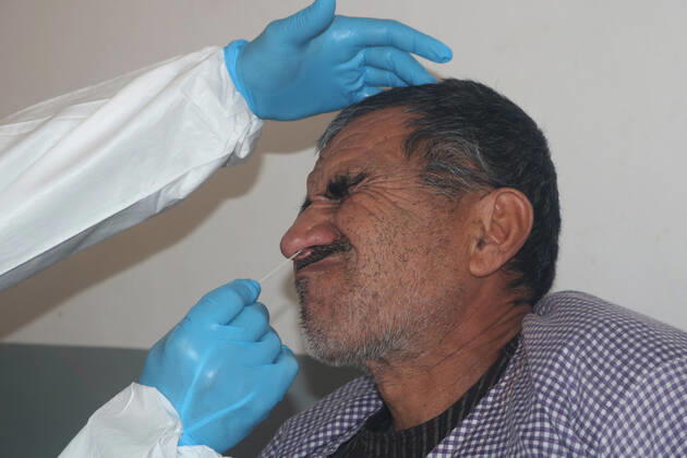 Coronavirus in Afghanistan, Testdurchführung in Scheberghan