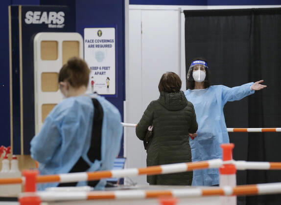 Coronavirus in den USA, Impfzentrum in der Livingston Mall in Livingston, New Jersey