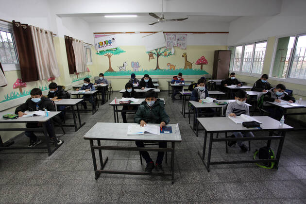 Coronavirus im Gazastreifen, Wiedereröffnung der Schulen in Gaza-Stadt