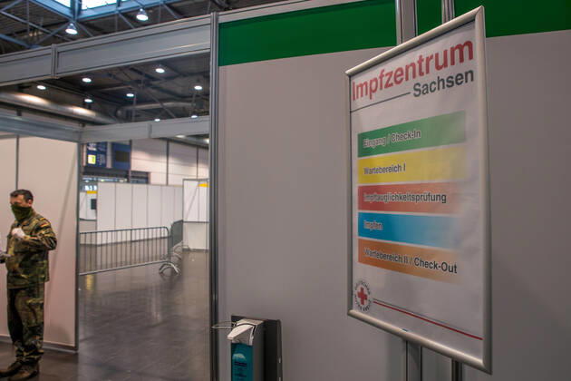 Coronavirus in Sachsen, Impfzentrum in Leipzig