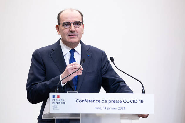 Coronavirus in Frankreich, Regierungspressekonferenz in Paris