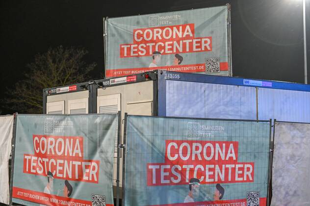 Coronavirus in Sachsen, Corona-Testcenter auf Rasthof Kodersdorf an der A4 bei Görlitz