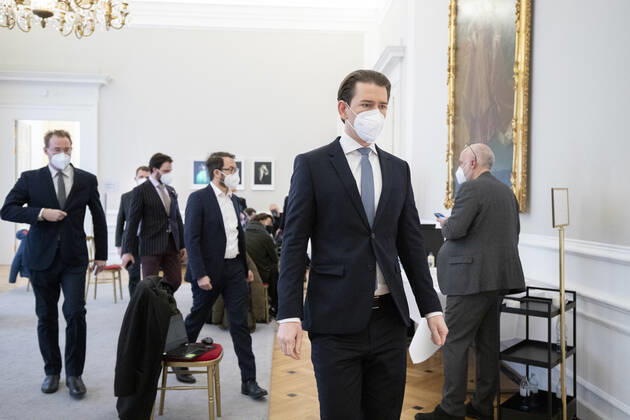 Coronavirus in Österreich, Pressekonferenz im Bundeskanzleramt in Wien