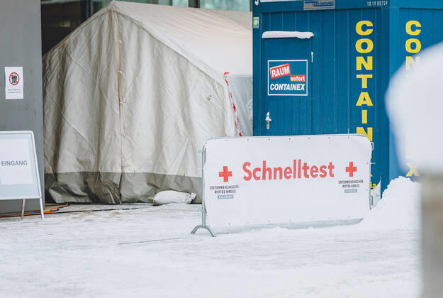 Coronavirus in Österreich, Testzentrum in Zell am See