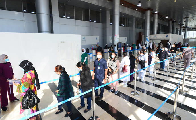 Coronavirus in Kuwait, Impfzentrum in Hawally