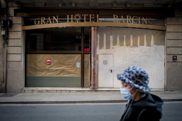 Coronavirus in Spanien, Geschlossene Hotels und Bars in Barcelona