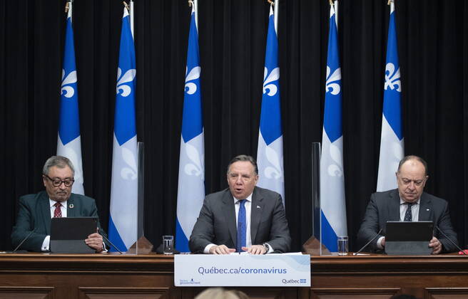 Coronavirus in Kanada, Pressekonferenz in Quebec