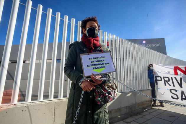 Coronavirus in Spanien, Proteste von medizinischem Personal in Madrid