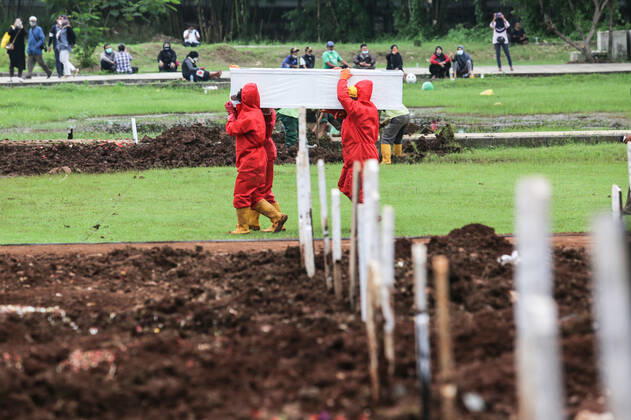 Coronavirus in Indonesien, Beisetzung von Todesopfern