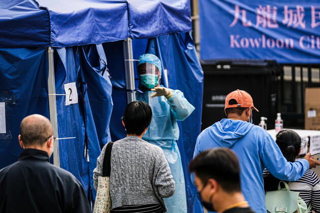 Coronavirus in China, Testzentrum in Hongkong