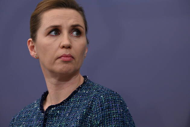 Coronavirus in Dänemark, Pressekonferenz mit Mette Frederiksen in Kopenhagen