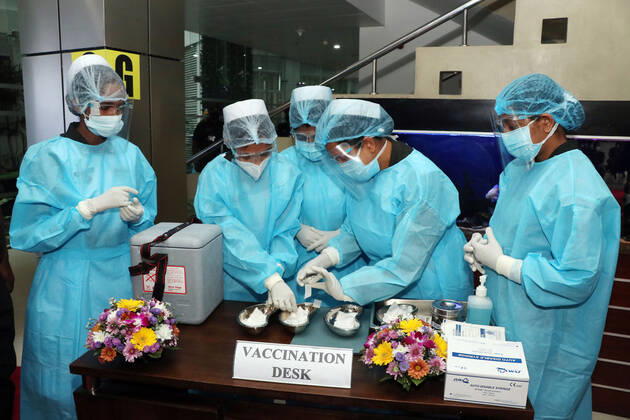 Coronavirus in Sri Lanka, Impfstart in Colombo