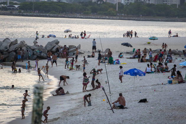Coronavirus in Brasilien, Eindrücke vom Flamengo Beach in Rio de Janeiro