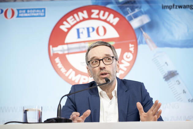 Coronavirus in Österreich, FPÖ Pressekonferenz mit Herbert Kickl in Wien