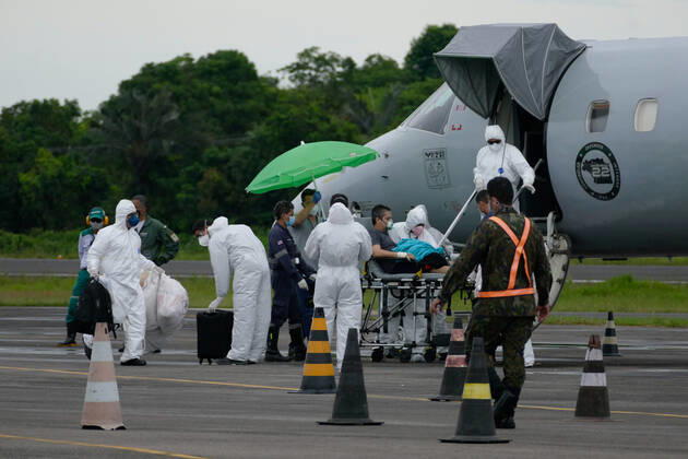 Coronavirus in Brasilien, Transport von Covid-Patienten von Manaus nach Natal über den Ponta Pelada Airport