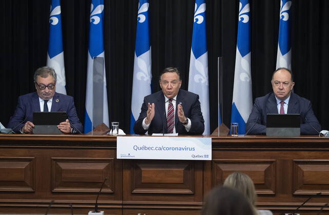 Coronavirus in Kanada, Quebec Premier Francois Legault Pressekonferenz