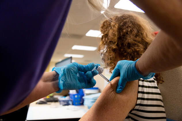 Coronavirus in den USA, Impfzentrum in Sacramento Kalifornien