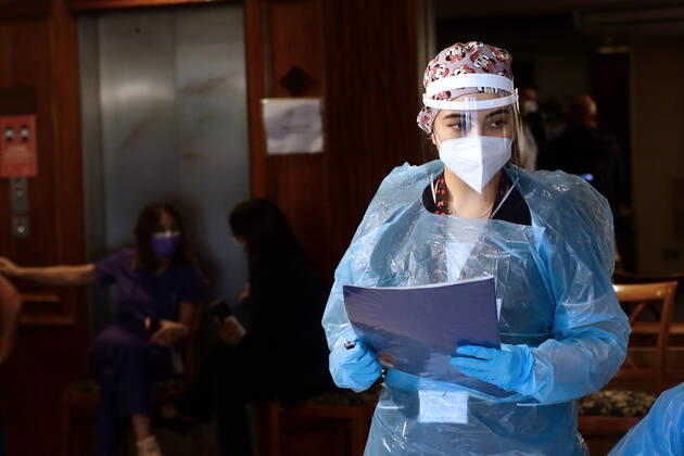 Coronavirus in Chile,Impfung in Santiago de Chile