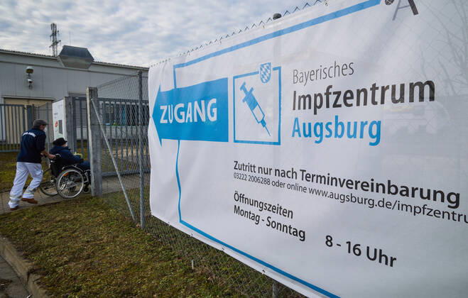 Coronavirus in Bayern, Impfzentrum in Augsburg
