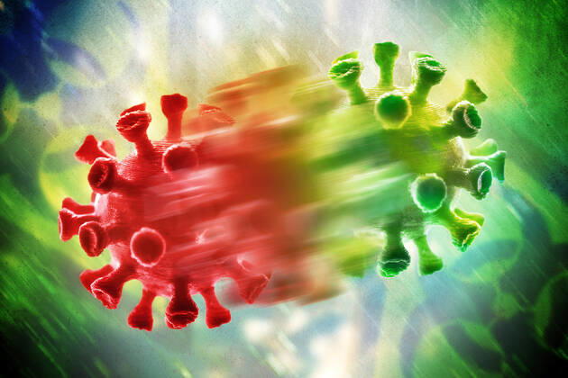 Mutierender Coronavirus - Symbolbilder