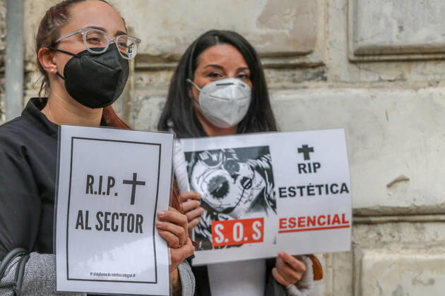Coronavirus in Spanien, Protestaktion gegen Corona-Maßnahmen in Malaga