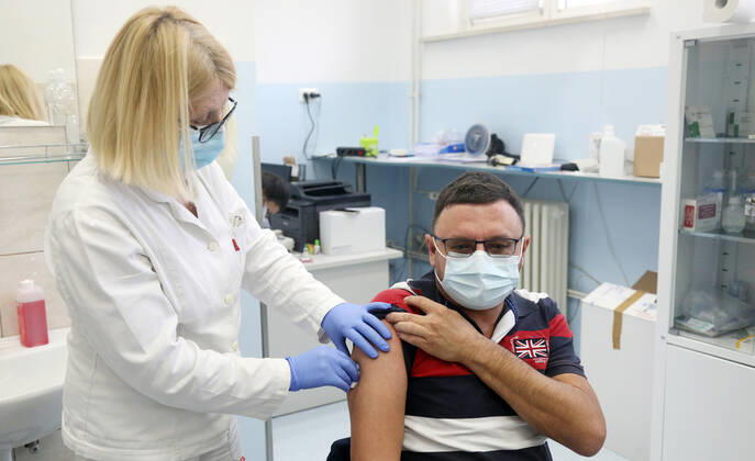 Coronavirus in Kroatien, Impfungen in Altenheim in Sibenik