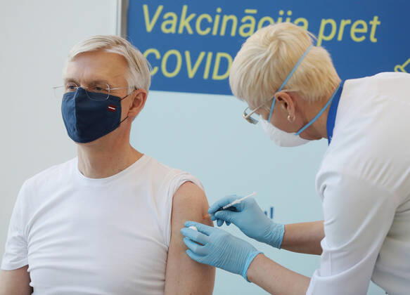 Coronavirus in Lettland, Egils Levits und Krisjanis Karins lassen sich impfen