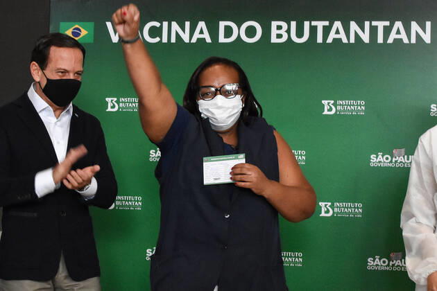 Coronavirus in Brasilien, Impfaktion in Sao Paulo