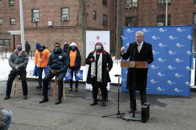 Coronavirus in New York, Bürgermeister Bill de Blasio Pressekonferenz
