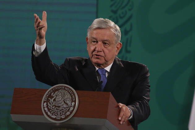 Coronavirus in Mexiko, Andres Manuel Lopez Obrador Pressekonferenz in Mexiko-Stadt