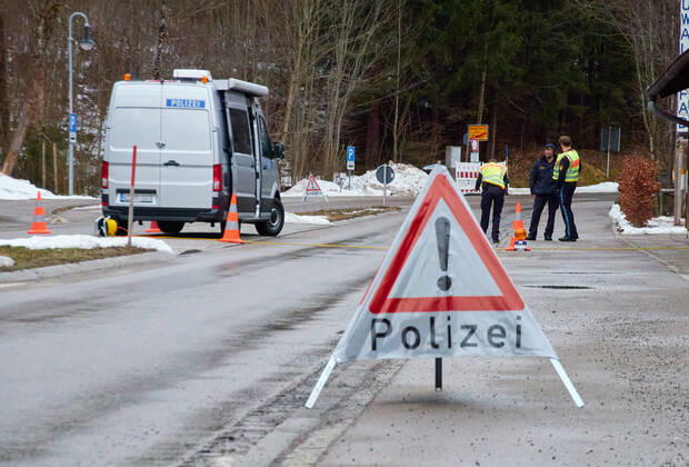 Coronavirus, Einreisekontrollen bei Füssen, Bayern