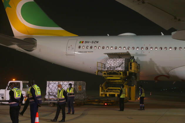 Coronavirus im Senegal, Ankunft von Impfstoff in Dakar