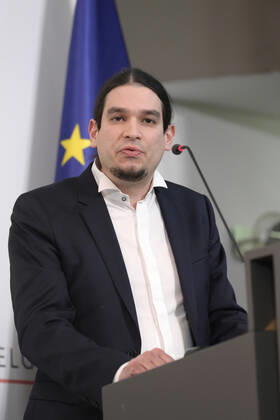 Coronavirus in Belgien, Pressekonferenz mit Statistiker Nicolas Franco in Brüssel