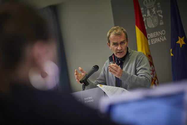 Coronavirus in Spanien, CCAES Direktor Fernando Simon Pressekonferenz in Madrid
