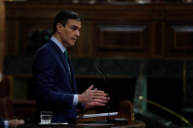 Coronavirus in Spanien, Fragestunde an die Regierung im Parlament in Madrid