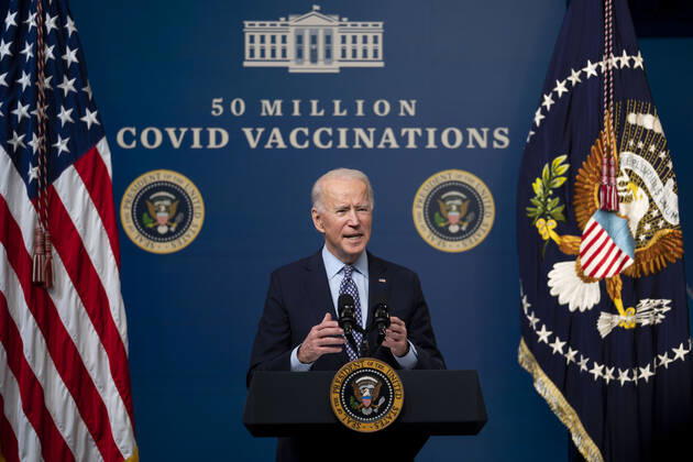 Coronavirus in den USA, Joe Biden Pressekonferenz in Washington