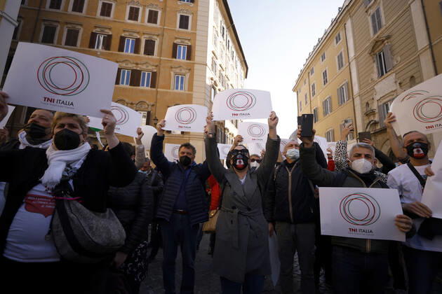 Coronavirus in Italien, Gastronomen-Demo in Rom gegen Restriktionen