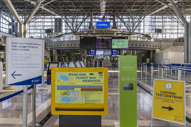 Coronavirus in Baden-Württemberg, Menschenleerer Flughafen in Stuttgart