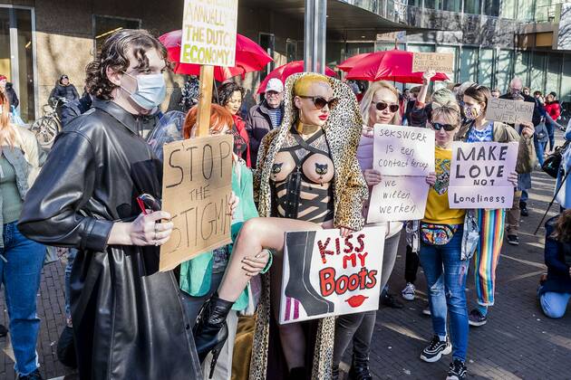 Coronavirus in den Niederlanden, Sexarbeiter protestieren in Den Haag gegen Lockdown