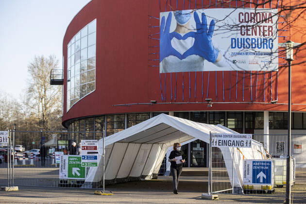 Coronavirus in NRW, Test- und Impfzentrum Theater am Marientor TAM in Duisburg