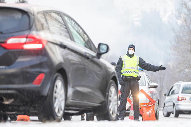 Coronavirus in Österreich, Ausreisetest-Checkpoint auf der B 167 Gasteiner Straße