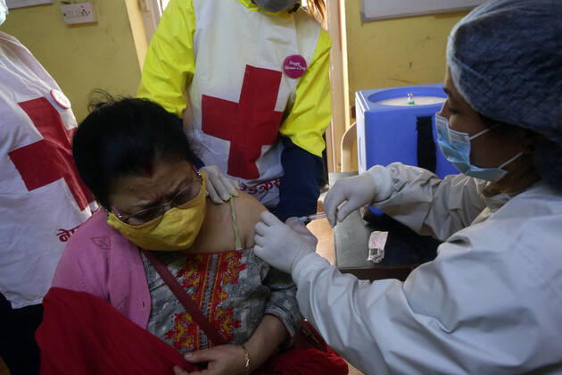 Coronavirus in Nepal, Impfungen in Kathmandu