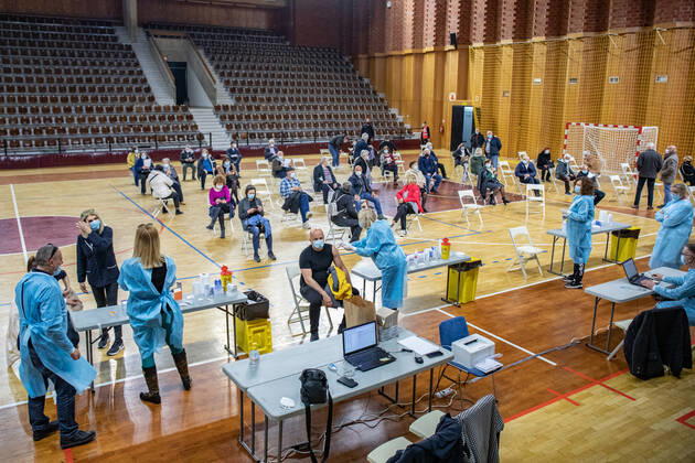 Coronavirus in Kroatien, Impfzentrum in Dubrovnik