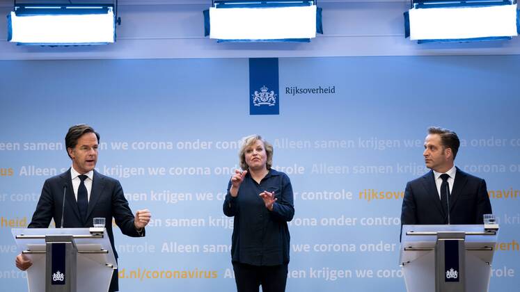 Coronavirus in den Niederlanden, Pressekonferenz Mark Rutte und Hugo de Jonge in Den Haag