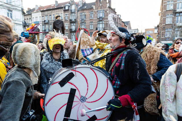 Coronavirus in Belgien, Karneval in Brüssel als Protest gegen Corona-Maßnahmen